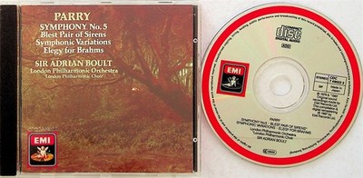 PARRY Symphony No.5, Blest Pair Of Sirens etc LPO BOULT CD (EMI Japan 1987) NM