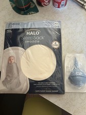 HALO SleepSack Micro Fleece Swaddle Baby Blue Small Adjustable Blanket Comfort