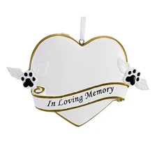 Polarx 3.25In Pets R.I.P. Memorial, Polyresin, Angle Wings Paw Prints Or1485