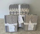 Pottery Barn Fair Isle Jacquard FULL QUEEN duvet cover 2 shams winter holiday