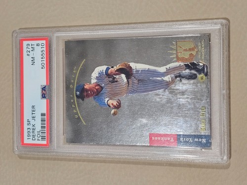 1993 UPPER DECK SP DEREK JETER FOIL RC ROOKIE CARD #279 PSA 8 HOF YANKEES