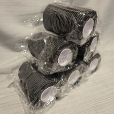 6 Rolls Black Self Adhesive Bandage Wrap 2" x 3 x 5yds Medical, Sports, Pets