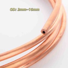 T2 Red Copper Tube Pipe Coil Soft Wall Thk: 0.5/0.6/0.7/0.8/1/1.5mm OD: 2mm~16mm
