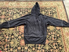 SS18 Supreme Piping Hooded Sweatshirt Black S...