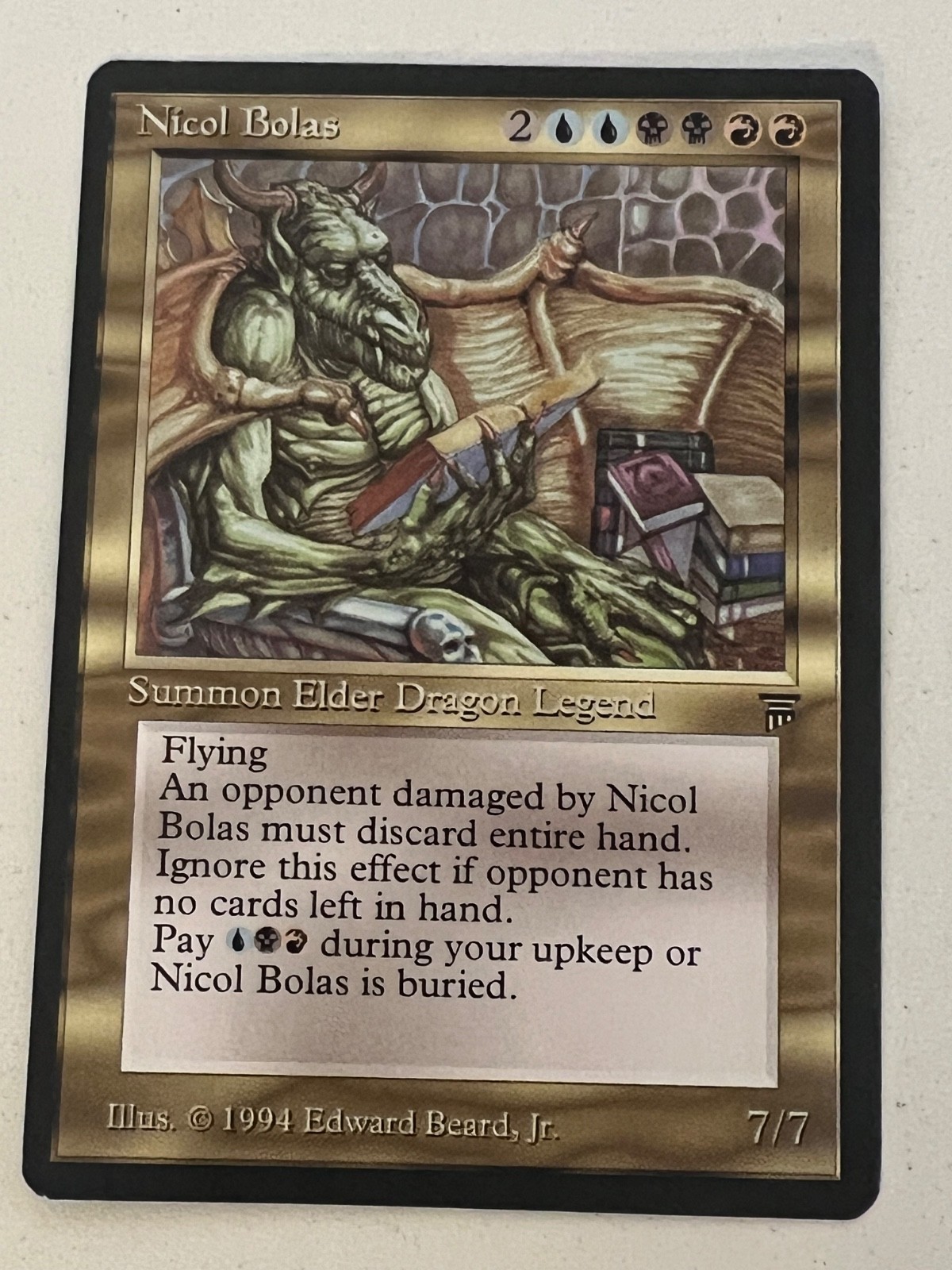 Magic the Gathering MTG Legends Nicol Bolas LP+  (Beta Bob)