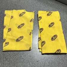 2 Jose Cuervo Tequila Vintage Bandanas Head Scarf, Kerchief Yellow  Black 1991