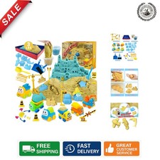Foldable Sandbox with 3lbs Play Sand Construction Toys - Perfect Gift for Kids