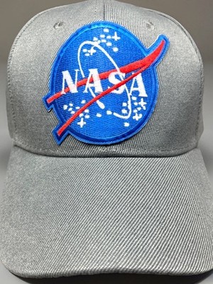 NASA Logo Trucker Hat   Technical 100% Polyester   Baseball Cap   Embroidered   