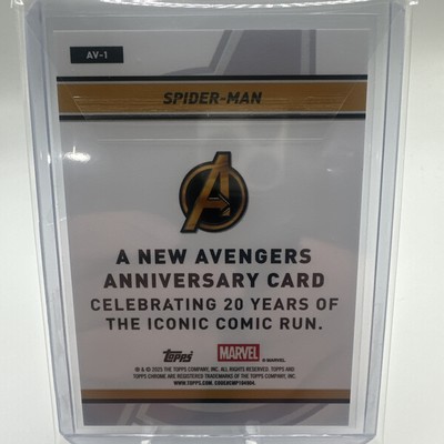 2025 Topps Chrome Marvel SPIDER MAN 20 Years New Avengers