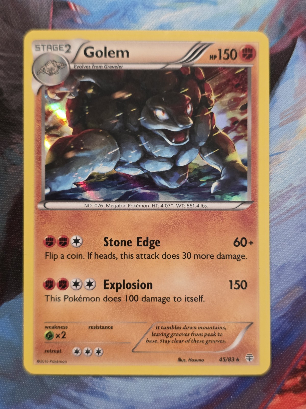 Golem 45/83 XY Generations Holo Rare Pokemon Card