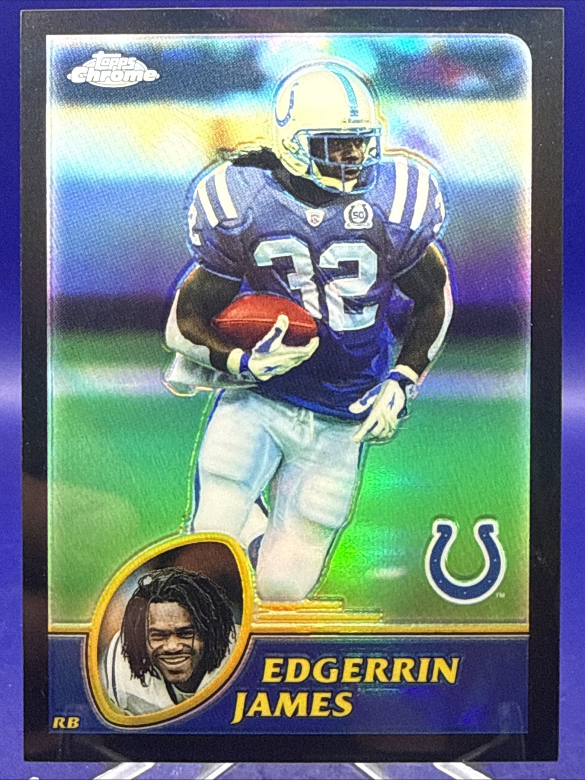 2003 Topps Chrome - Edgerrin James #37 Black Refractor /599