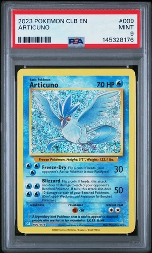 2023 POKEMON CLASSIC BLASTOISE & SUICUNE EX DECK #009 ARTICUNO PSA 9