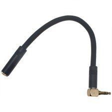 SYCZIOHU 3.5 MM TRS Male Plug to Female Jack Right Angle Adapter Cable Black