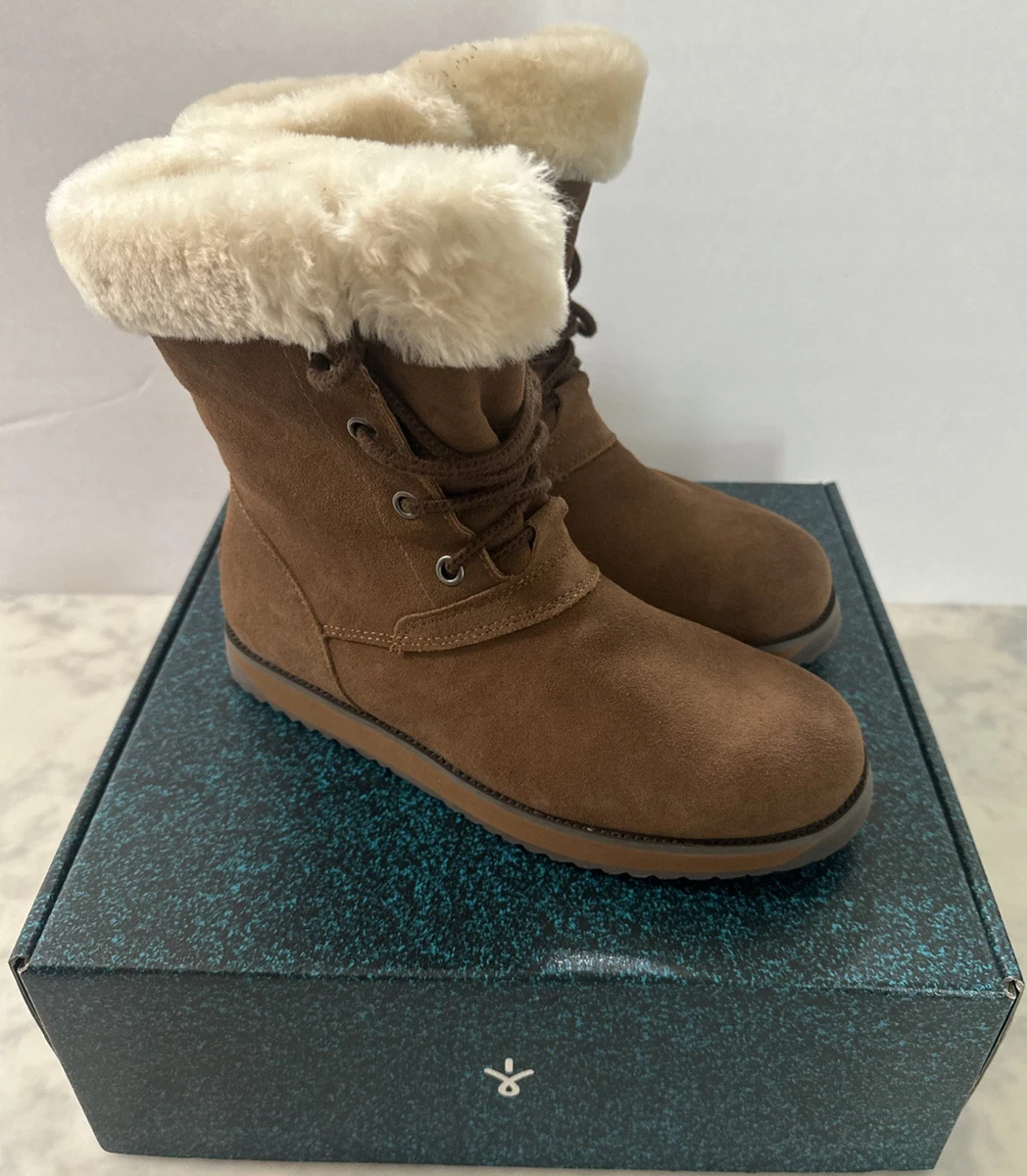 EMU Australia Burnie sz 9 soft suede moccasin boot lace up brown Burnie - emuCA main image 3