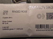 Paquete 1440 Swarovski CRISTAL CLARO HOTFIX borde dorado 16ss 3,8 mm 2039
