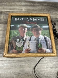 Vintage 80’s Bartles & Jaymes Wine Coolers Lighted Bar Advertising Sign Man Cave