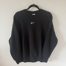 Nike - Women s Center Swoosh Studio Fleece Oversized Sweatshirt - Black, S