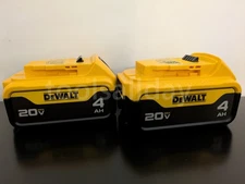 2-PACK of GENUINE DEWALT 4Ah 20V MAX Premium Li-ion OEM Batteries (DCB204-2)
