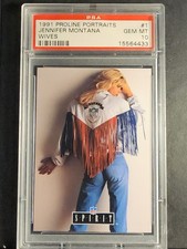 1991 Pro Line Portraits #1 Wives - Jennifer Montana PSA 10 Rookie POP 5...Rare!