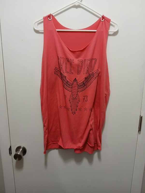 Womens Pink Freebird 1973  Groovy Size Large Festival Concert Summer Beach