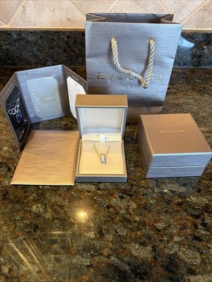 BVLGARI B Zero Necklace 18k Rose Gold w/ceramic Inlay Bag Box Authenticity Card