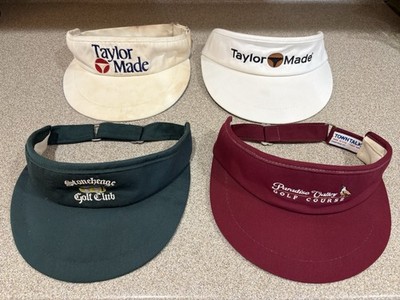 Vintage Golf Visor Lot of 4 Duckster Texace Town Talk Made In USA Taylor Made