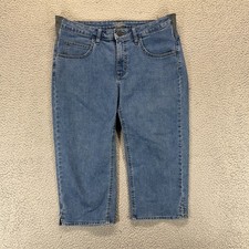 Riders By Lee Womens Mid Rise Capri Denim Jeans Blue Size 8