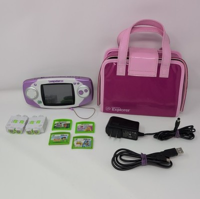 LEAPFROG LEAPSTER GS Purple Game Console, 4 Games, 1 Case, 1 Charger