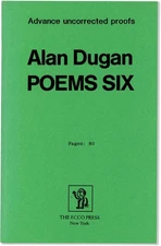Allan Dugan / POEMS SIX Uncorrected Proof 1st 1989