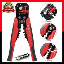 Self Adjusting Automatic Wire Stripper Cutter Crimper Cable Stripping Tool 8"