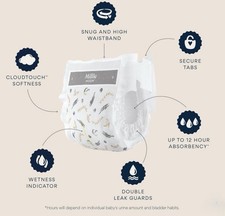 Millie Moon Luxury Baby Diapers Size 1   Sample Pack 2 Count, 6  11 lbs 