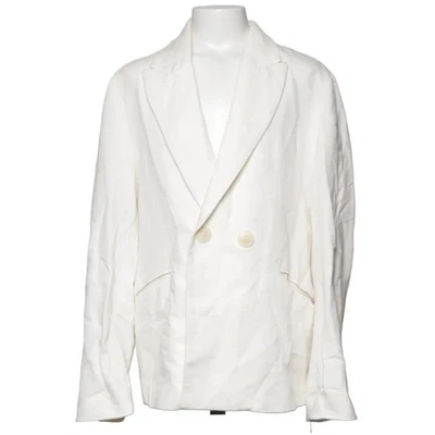 Zara Kids, blazer, taille : 164, blanc, viscose, unicolore, fille #8Nl - Photo 1/4