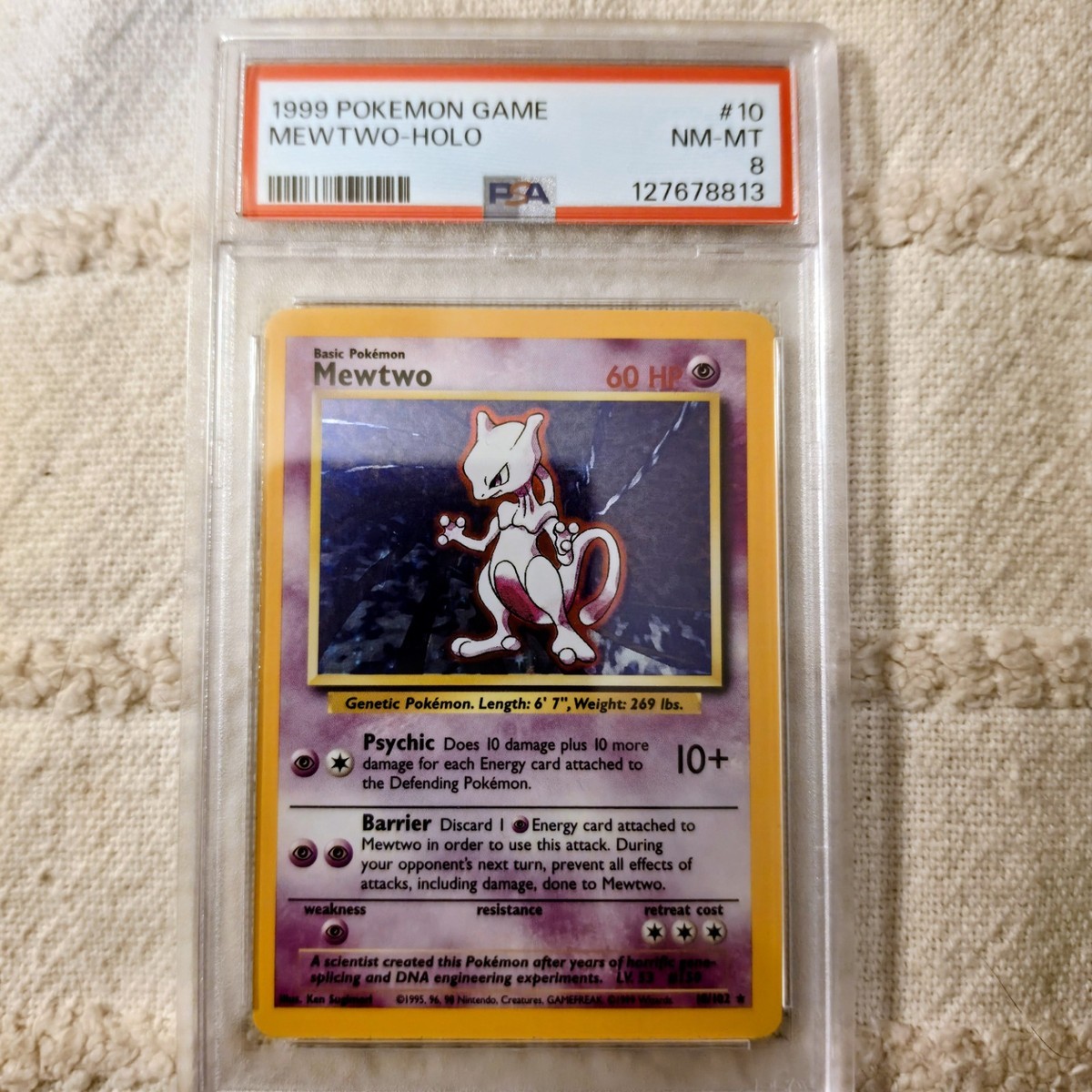 mewtwo holographic card 1999 have for your premier collection. first edition holo pokemon cards