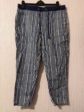 Marks and Spencer collection blue and white striped trousers size 16 short