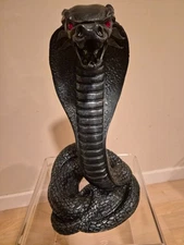 COBRA STATUE, 1967 Plastic, Shelby?  Still has the red eyes,  Out of production
