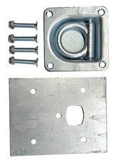 Trailer Deck Ring Lashing Kit - Inc Base Plate & Fixing Bolts - 1750kg