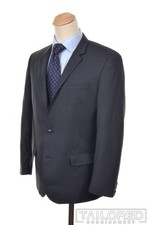 HUGO BOSS Solid Gray Tic 100 Wool Jacket Pants SUIT Mens - 42 R