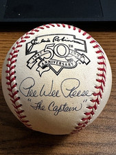 PEE WEE REESE SIGNED AUTOGRAPHED ONL JACKIE ROBINSON BASEBALL!  