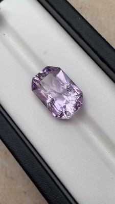 Natural Light Purple Amethyst Emerald Cut Faceted Loose Gemstone Crystal