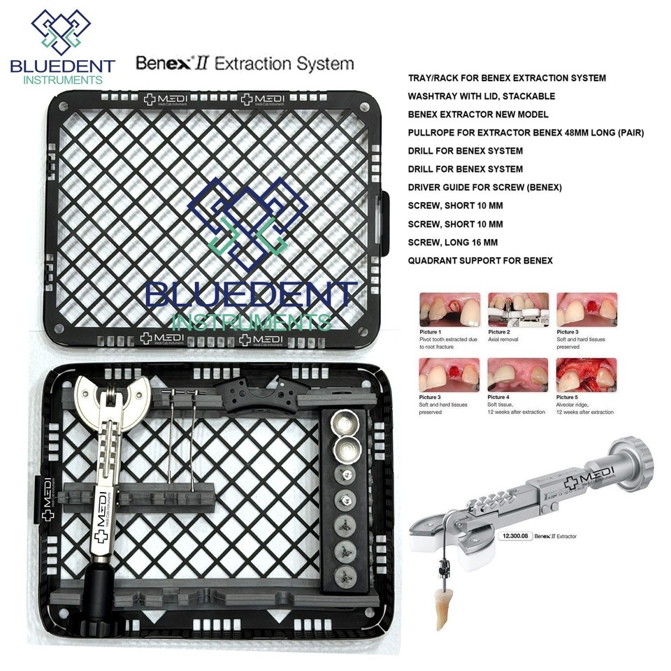 BENEX II Dental Extraction System Full Kit Atraumatic Tooth Removal ...