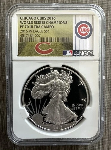 2016-W Chicago Cubs World Series American Silver Eagle NGC PF70 – Ultra Cameo