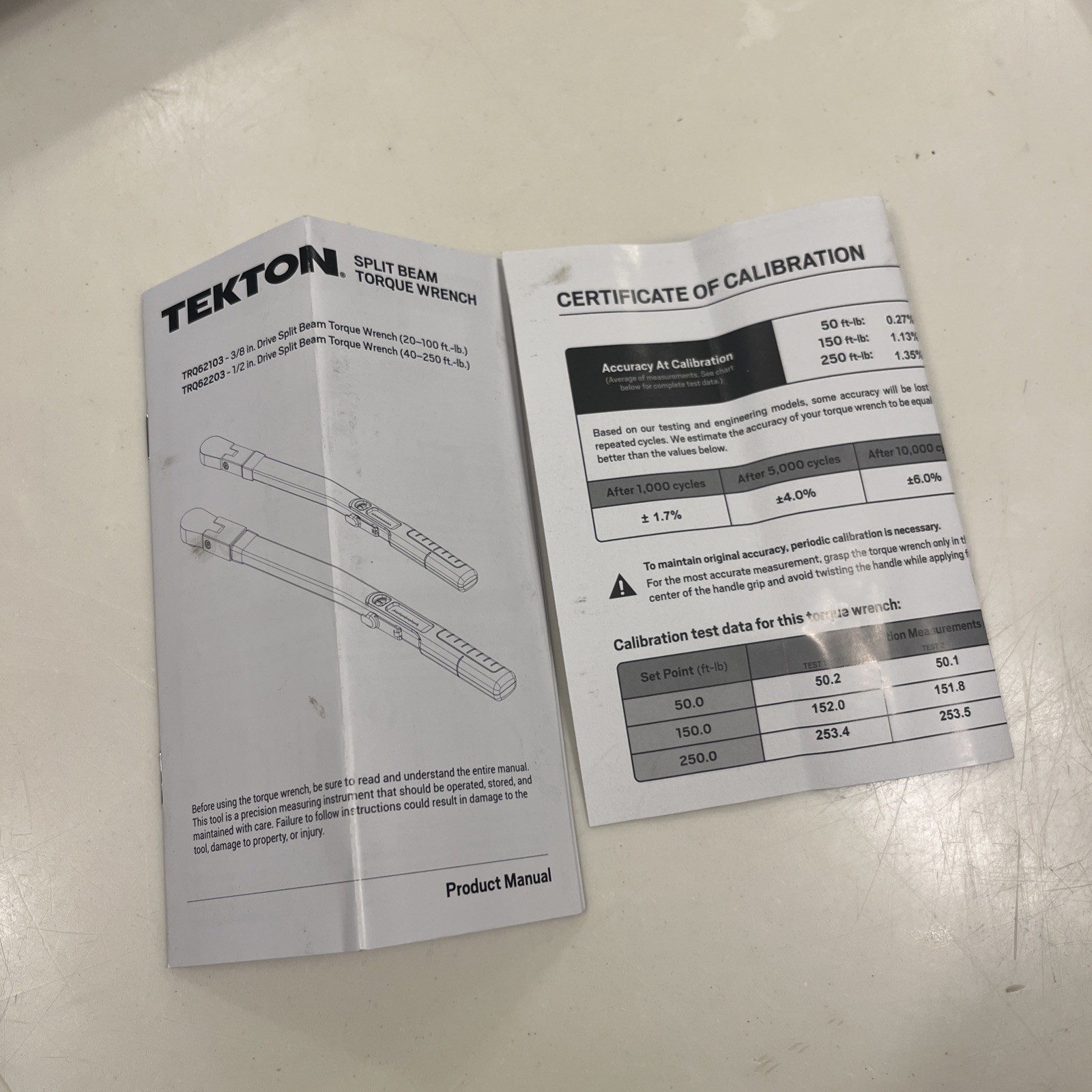 Tekton TRQ62203 1/2 Inch 72-Tooth Split Beam Torque Wrench (40-250 ft.-lb.)