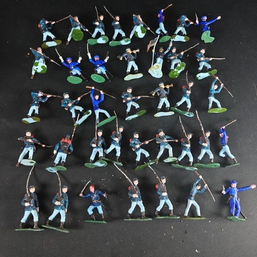 Marx Civil War Figures Plastic Vintage Painted