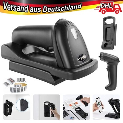 2D QR Bluetooth Barcode Scanner 2,4 GHz Wireless Bar Code Reader mit Ladeständer