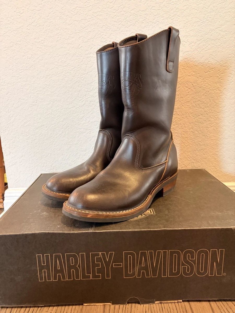 Vintage Unbranded Harley Davidson Brown Soft Toe Western Boots Size 9 Harley Davidson Brown Boots Mens Size 9 M | eBay main image 4
