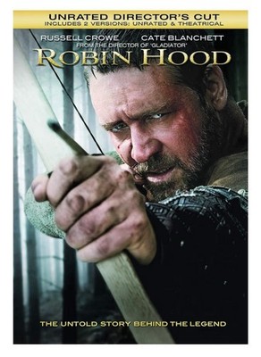 Robin Hood   Crowe & Blanchett (DVD 2010) 156 min.  Sealed   2 Versions