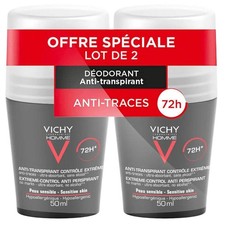 Vichy HOMME 72hr Anti-Perspirant Deodorant Extreme Control 2 x 50ml/New In Box 