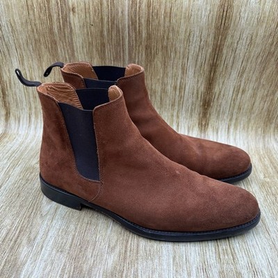 Oro Chelsea Boots Men's Size 8 Brown Suede Handcrafted Spain Ankle Boot