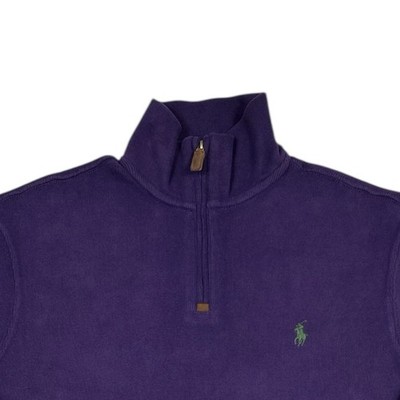 Polo Ralph Lauren French Rib Knit Sweater 1/4 Zip Pullover Mens