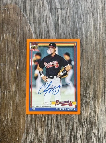 2026 Topps Series 1 Chipper Jones 1991 Topps Baseball Autographs (RAW)